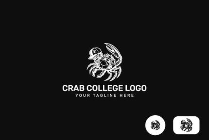 Mascot Custom Crab College Logo