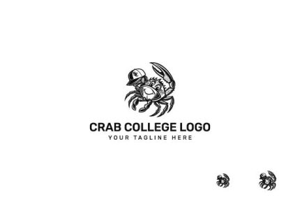 Mascot Custom Crab College Logo