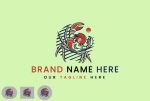 Mascot Custom Crab College Logo