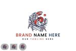 Mascot Custom Crab College Logo
