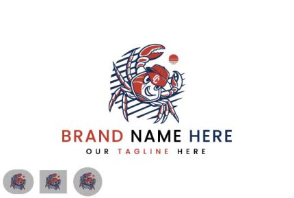 Mascot Custom Crab College Logo