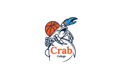Mascot Custom Crab College Logo