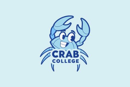 Mascot Custom Crab College Logo
