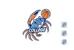 Mascot Custom Crab College Logo