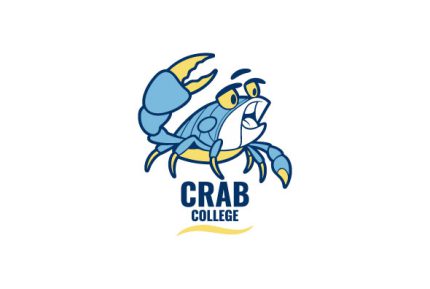 Mascot Custom Crab College Logo