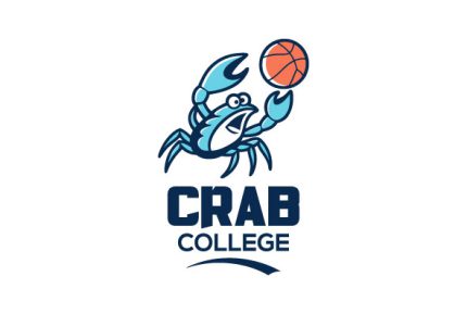 Mascot Custom Crab College Logo