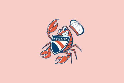 Mascot Custom Crab College Logo