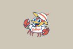 Mascot Custom Crab College Logo