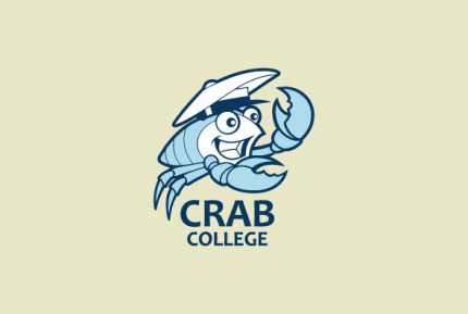 Mascot Custom Crab College Logo