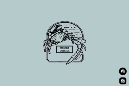 Mascot Custom Crab College Logo