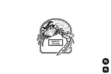 Mascot Custom Crab College Logo