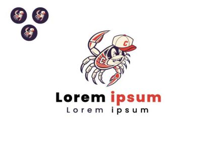 Mascot Custom Crab College Logo