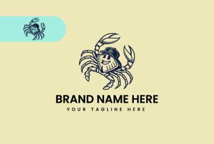 Mascot Custom Crab College Logo