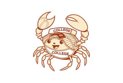Mascot Custom Crab College Logo