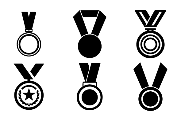 Black Logo on medal