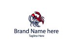 Mascot Custom Crab College Logo