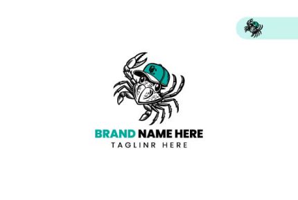 Mascot Custom Crab College Logo