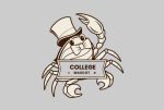 Mascot Custom Crab College Logo