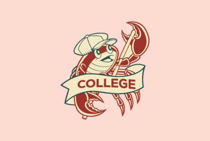 Mascot Custom Crab College Logo
