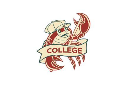 Mascot Custom Crab College Logo