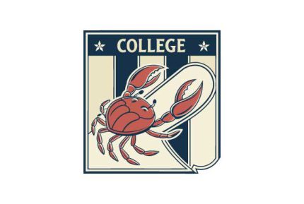 Mascot Custom Crab College Logo